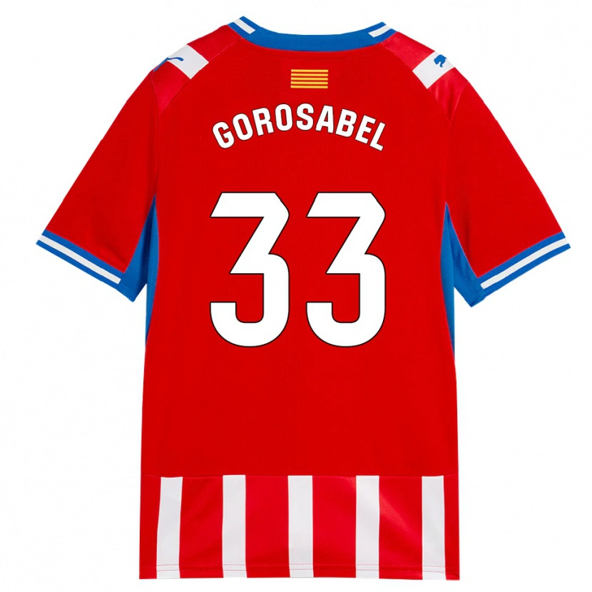 Danxen Kinderen Jakes Gorosabel #33 Rood Wit Hemelsblauw Thuisshirt Thuistenue 2026/27 T-Shirt