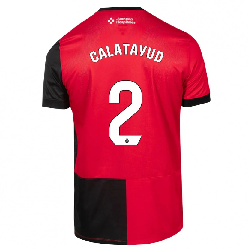 Danxen Kinderen Miguel Calatayud #2 Zwart Rood Wit Thuisshirt Thuistenue 2026/27 T-Shirt
