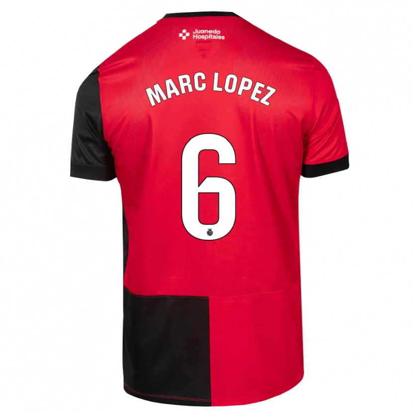 Danxen Kinderen Marc López #6 Zwart Rood Wit Thuisshirt Thuistenue 2026/27 T-Shirt
