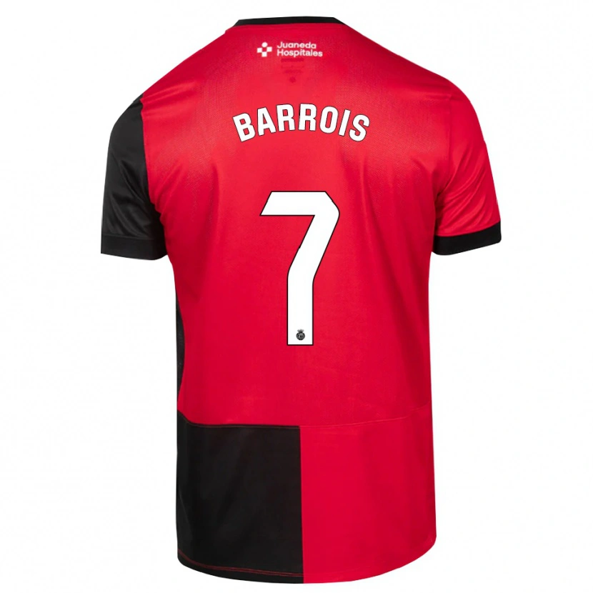 Danxen Kinderen Eliott Barrois #7 Zwart Rood Wit Thuisshirt Thuistenue 2026/27 T-Shirt