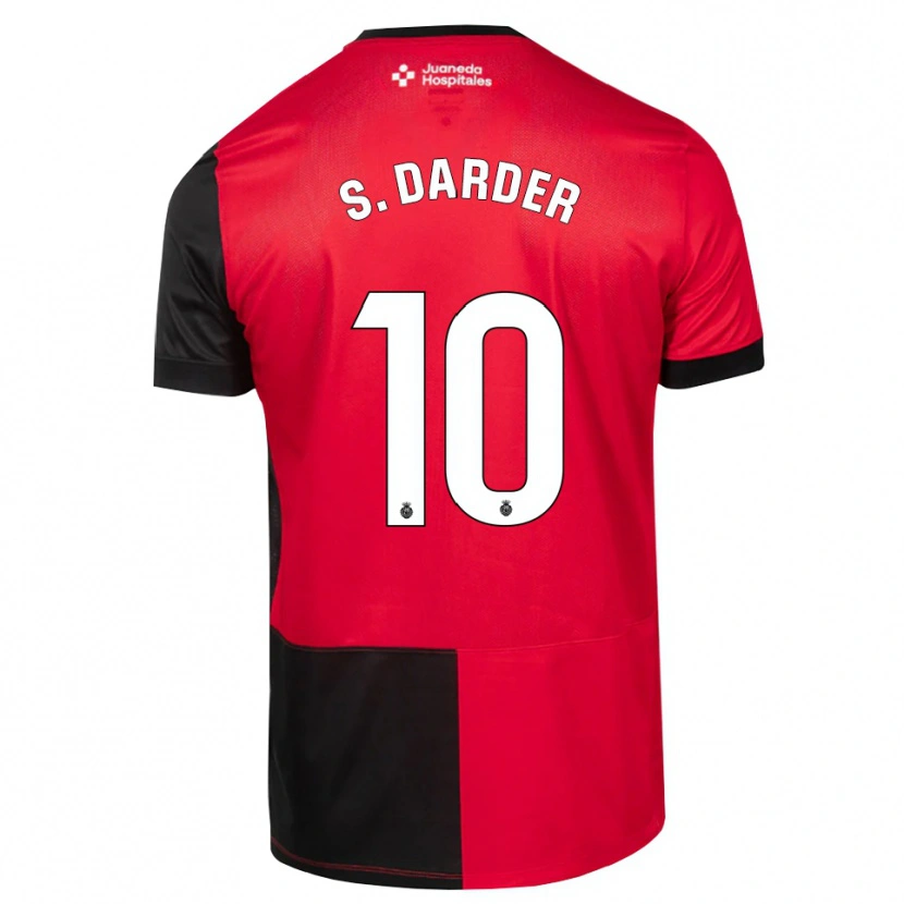 Danxen Kinderen Sergi Darder #10 Zwart Rood Wit Thuisshirt Thuistenue 2026/27 T-Shirt