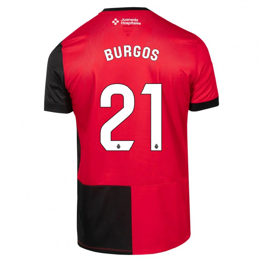 Danxen Kinderen Hugo Burgos #21 Zwart Rood Wit Thuisshirt Thuistenue 2026/27 T-Shirt