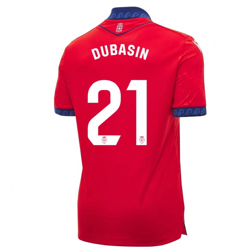 Danxen Kinderen Jonathan Dubasin #21 Rood Marineblauw Wit Thuisshirt Thuistenue 2026/27 T-Shirt