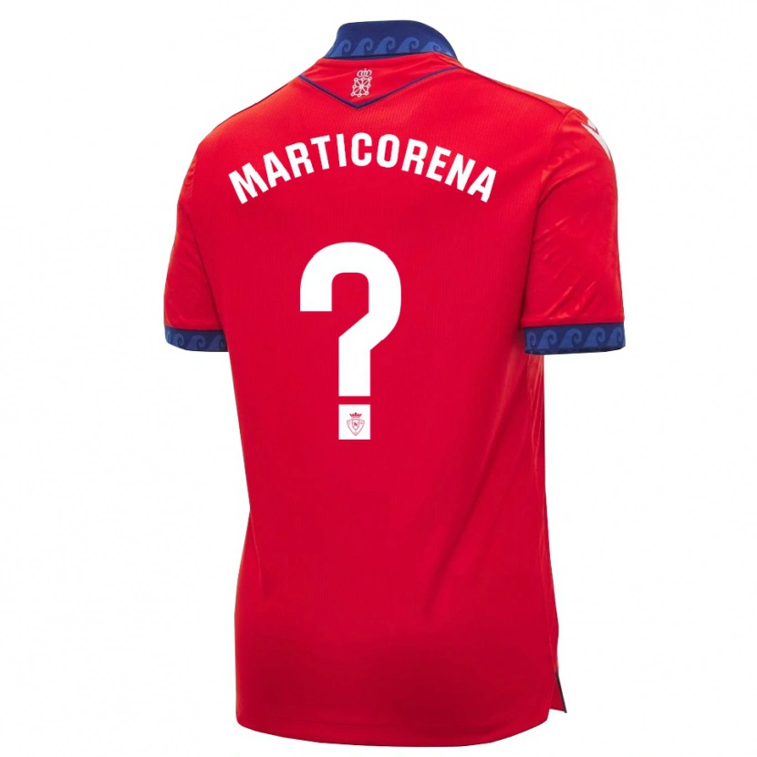 Danxen Kinderen Ander Marticorena #0 Rood Marineblauw Wit Thuisshirt Thuistenue 2026/27 T-Shirt