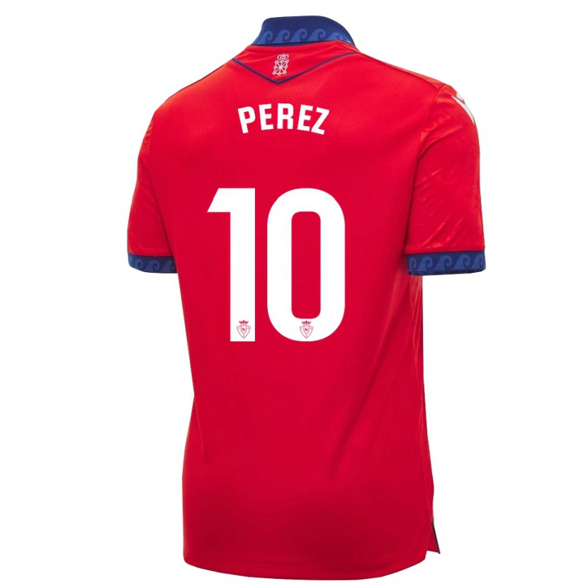 Danxen Kinderen Bruno Pérez #10 Rood Marineblauw Wit Thuisshirt Thuistenue 2026/27 T-Shirt