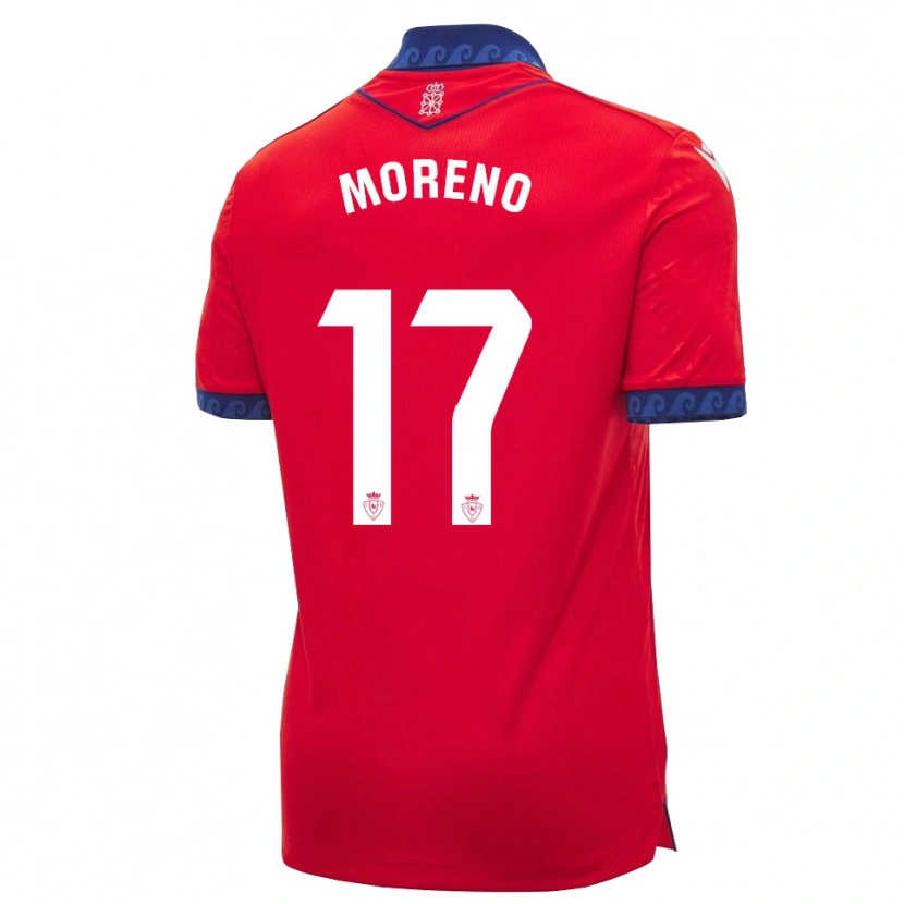 Danxen Kinderen Pablo Moreno #17 Rood Marineblauw Wit Thuisshirt Thuistenue 2026/27 T-Shirt