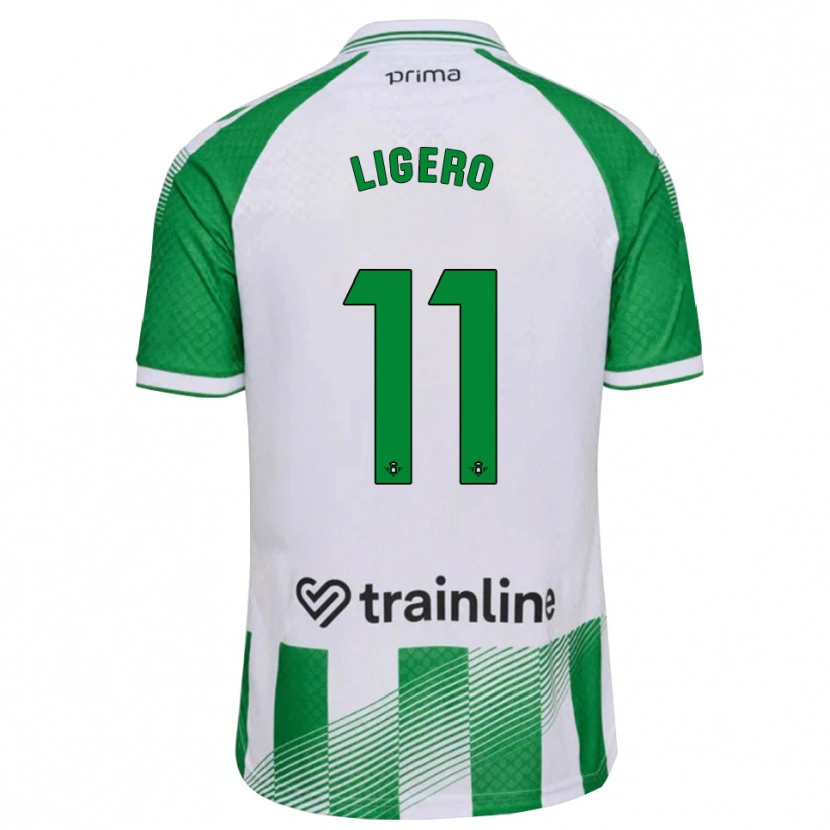 Danxen Kinderen Nuria Ligero #11 Lichtgroen Zwart Wit Thuisshirt Thuistenue 2026/27 T-Shirt