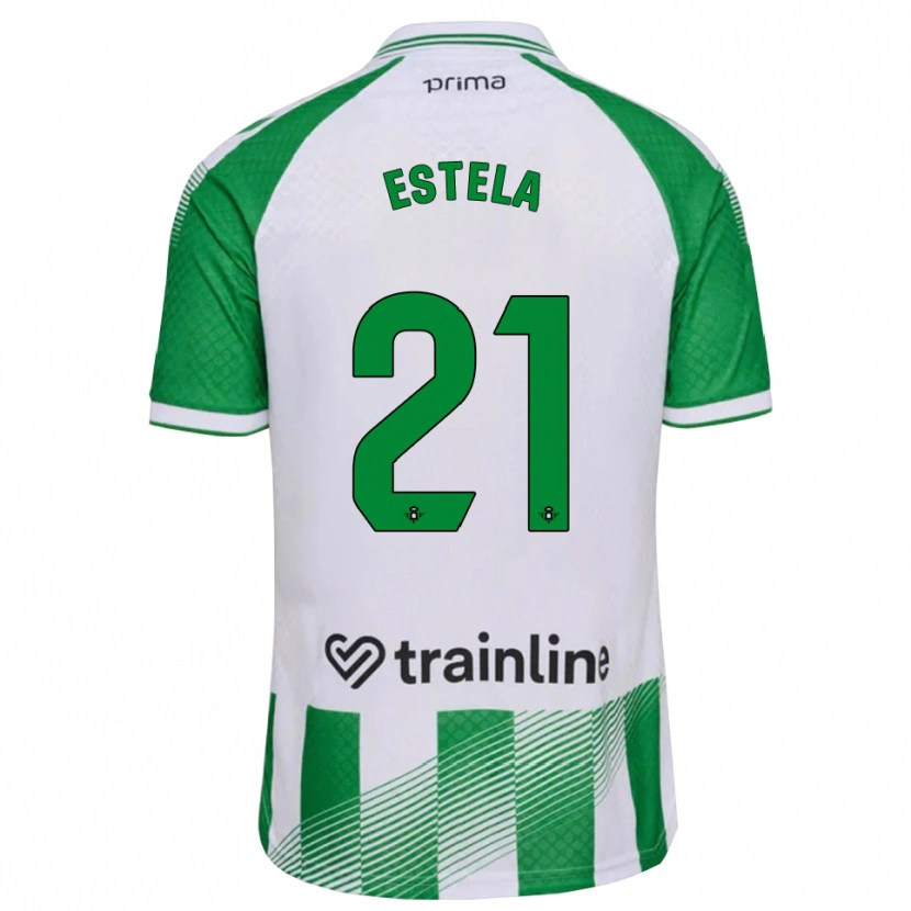Danxen Kinderen Estela Fernández #21 Lichtgroen Zwart Wit Thuisshirt Thuistenue 2026/27 T-Shirt