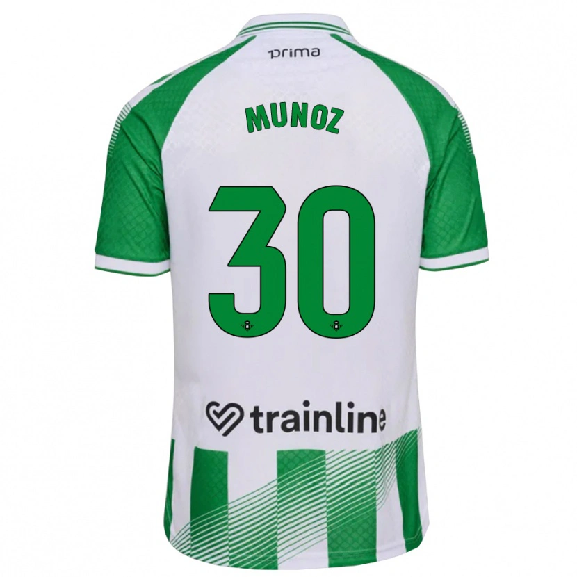 Danxen Kinderen Blanca Muñoz #30 Lichtgroen Zwart Wit Thuisshirt Thuistenue 2026/27 T-Shirt