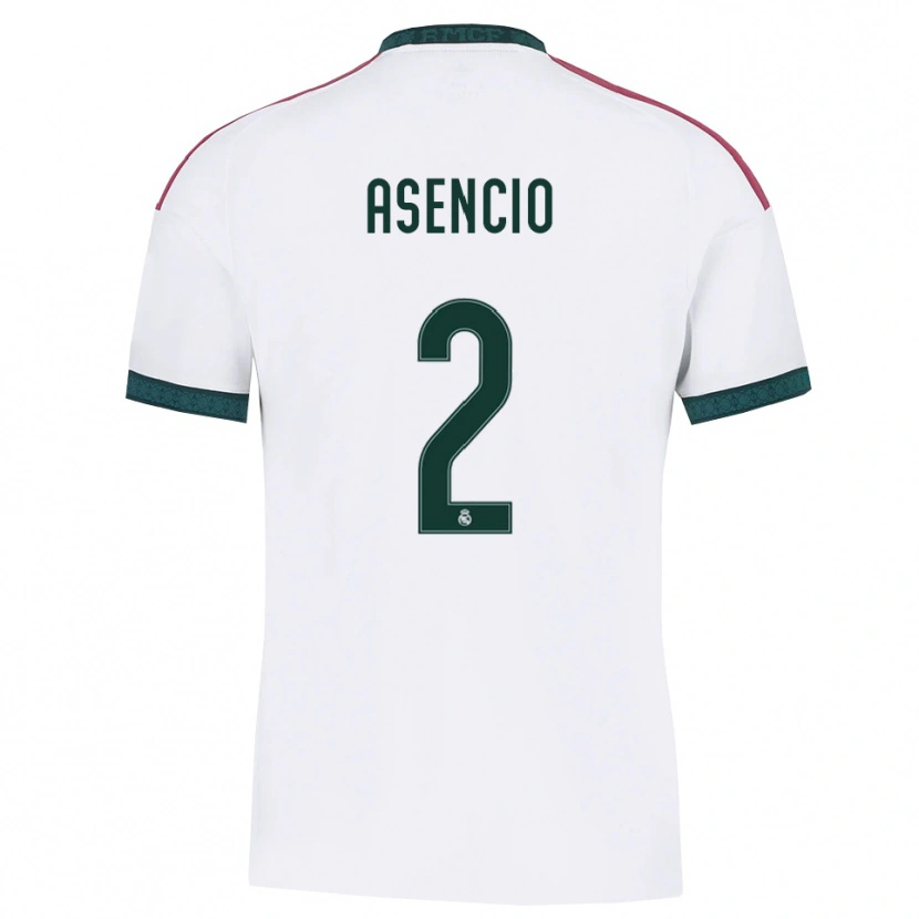 Danxen Kinderen Raúl Asencio #2 Donkergroen Wit Rood Thuisshirt Thuistenue 2026/27 T-Shirt