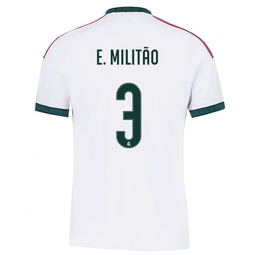 Danxen Kinderen Éder Militão #3 Donkergroen Wit Rood Thuisshirt Thuistenue 2026/27 T-Shirt