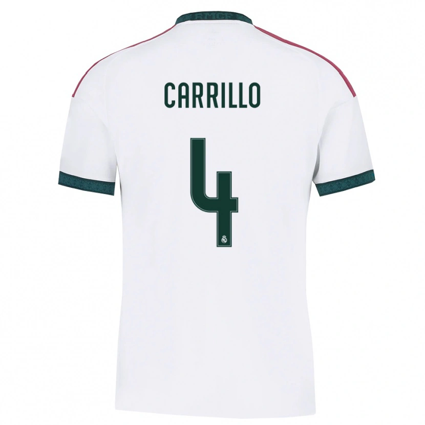 Danxen Kinderen Alvaro Carrillo #4 Donkergroen Wit Rood Thuisshirt Thuistenue 2026/27 T-Shirt