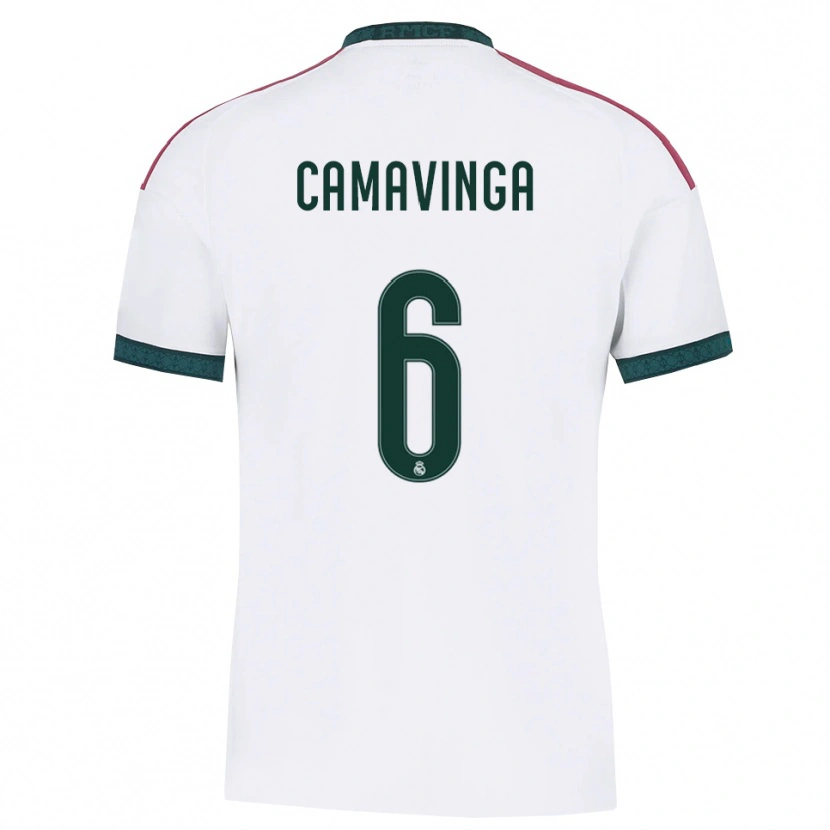 Danxen Kinderen Eduardo Camavinga #6 Donkergroen Wit Rood Thuisshirt Thuistenue 2026/27 T-Shirt