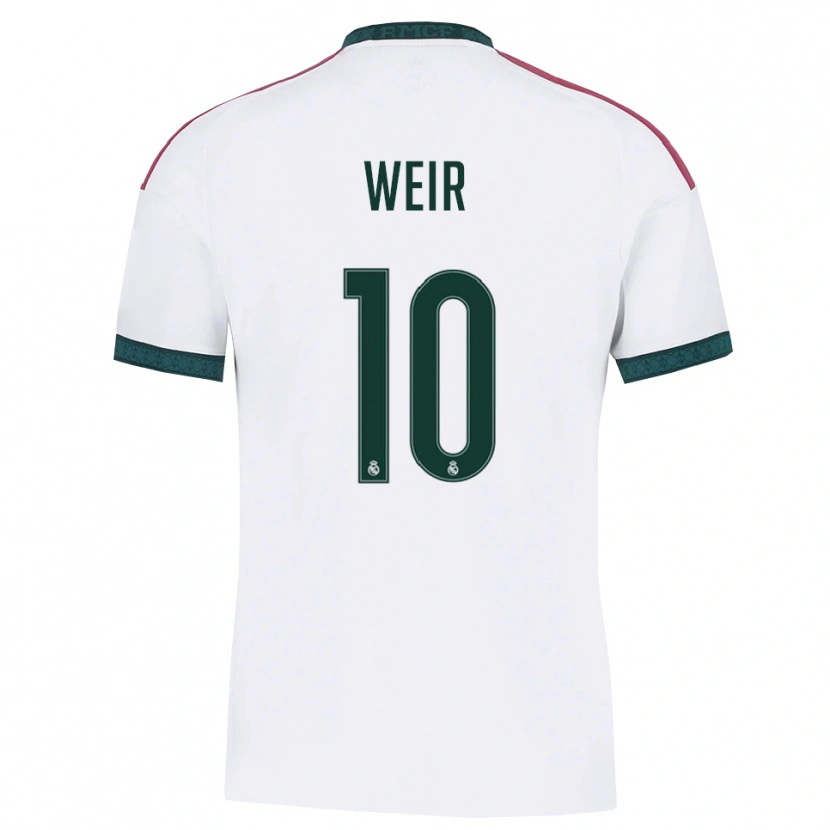 Danxen Kinderen Caroline Weir #10 Donkergroen Wit Rood Thuisshirt Thuistenue 2026/27 T-Shirt