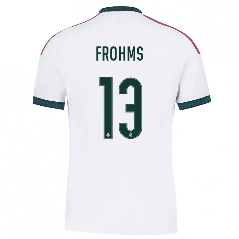 Danxen Kinderen Merle Frohms #13 Donkergroen Wit Rood Thuisshirt Thuistenue 2026/27 T-Shirt