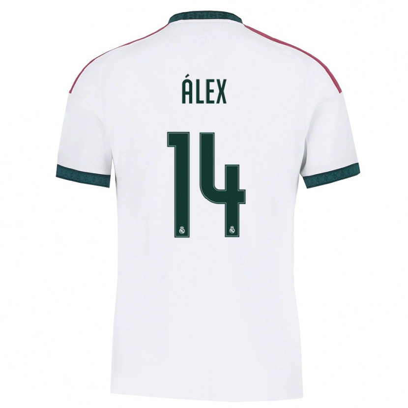 Danxen Kinderen Álex Pérez #14 Donkergroen Wit Rood Thuisshirt Thuistenue 2026/27 T-Shirt