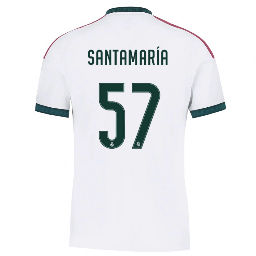 Danxen Kinderen Fran Santamaría #57 Donkergroen Wit Rood Thuisshirt Thuistenue 2026/27 T-Shirt