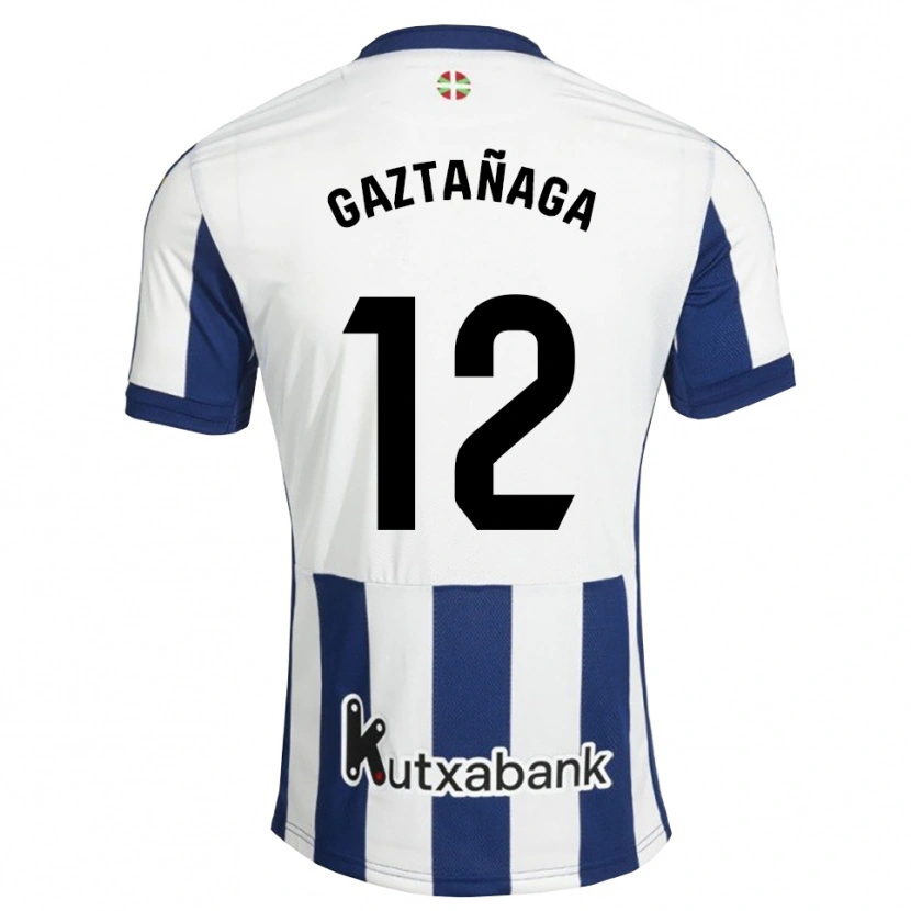 Danxen Kinderen Julen Gaztañaga #12 Marineblauw Wit Goudenrood Thuisshirt Thuistenue 2026/27 T-Shirt