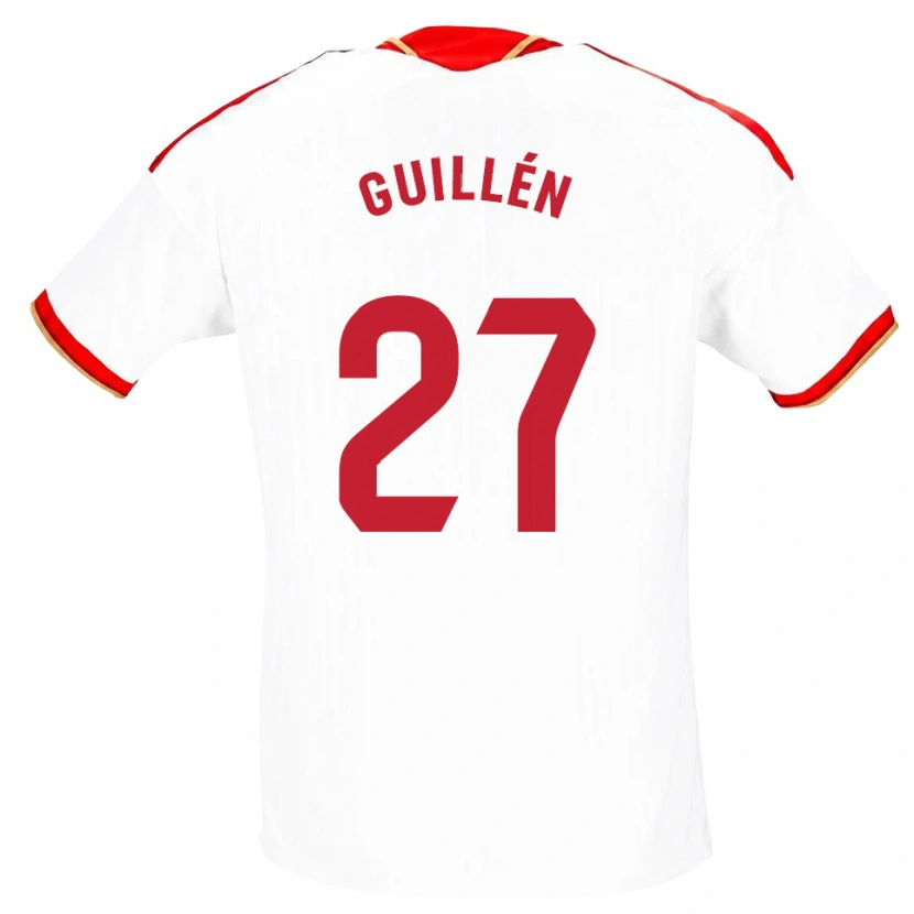Danxen Kinderen Nico Guillén #27 Wit Rood Thuisshirt Thuistenue 2026/27 T-Shirt