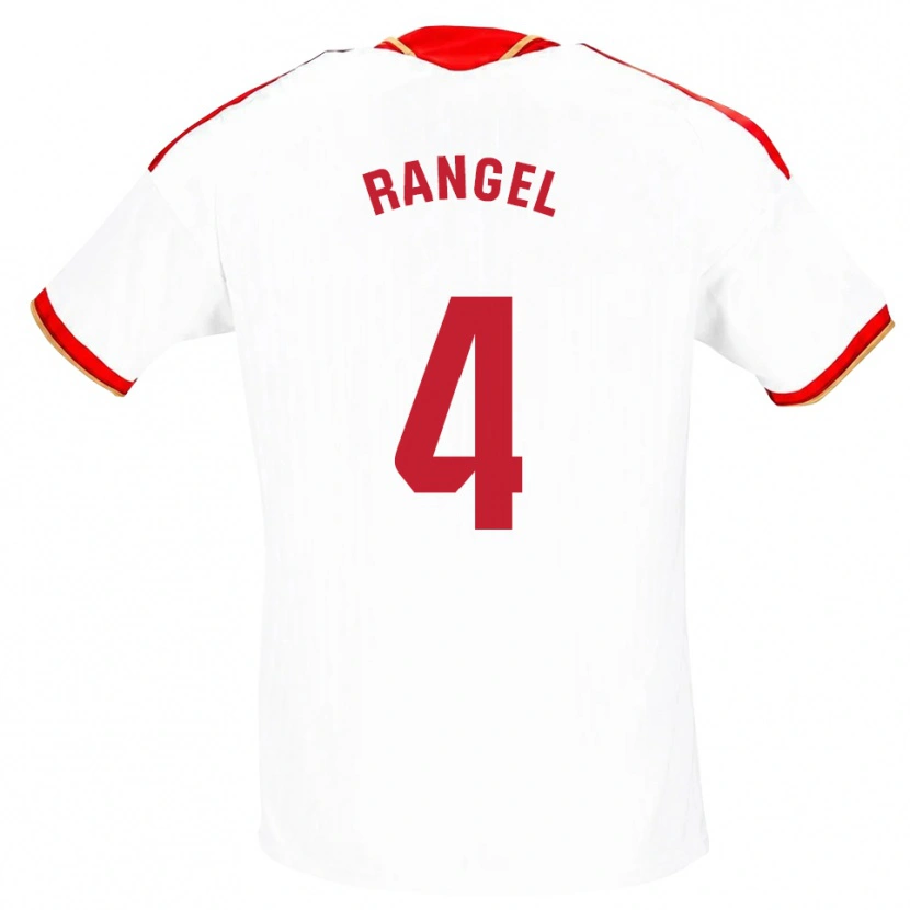 Danxen Kinderen Héctor Rangel #4 Wit Rood Thuisshirt Thuistenue 2026/27 T-Shirt
