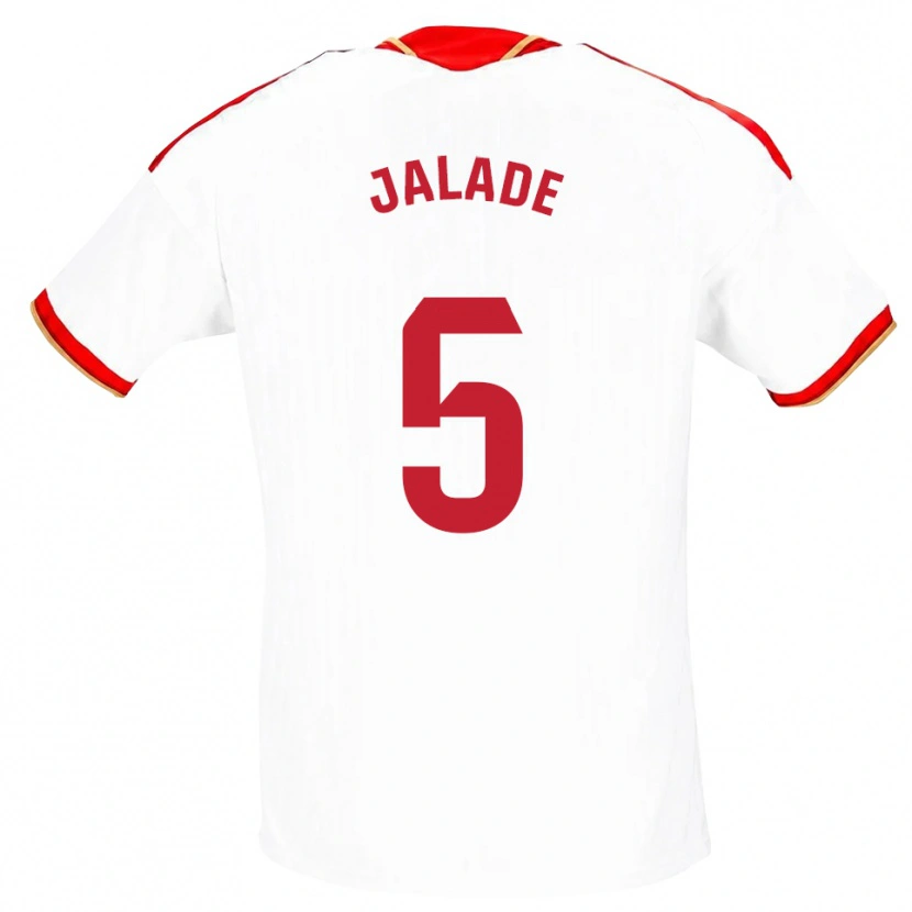 Danxen Kinderen Robert Jalade #5 Wit Rood Thuisshirt Thuistenue 2026/27 T-Shirt