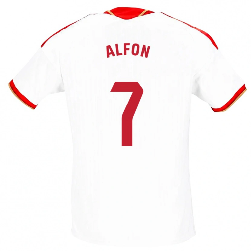 Danxen Kinderen Alfon González #7 Wit Rood Thuisshirt Thuistenue 2026/27 T-Shirt