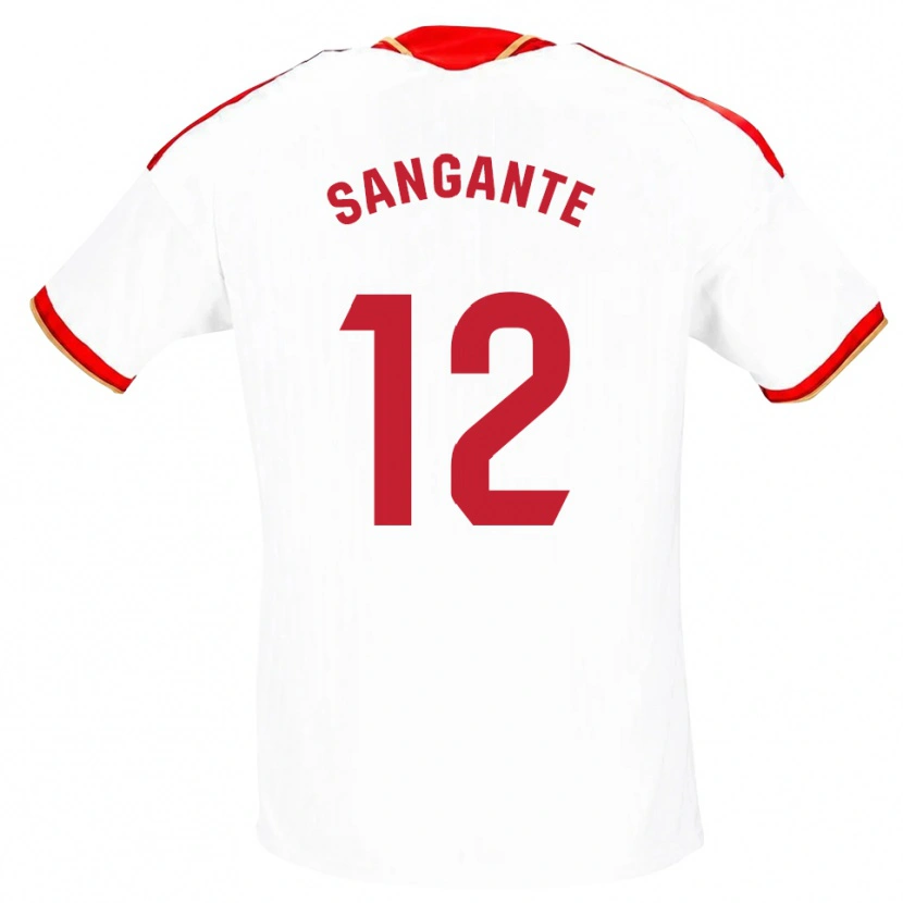 Danxen Kinderen Arouna Sangante #12 Wit Rood Thuisshirt Thuistenue 2026/27 T-Shirt