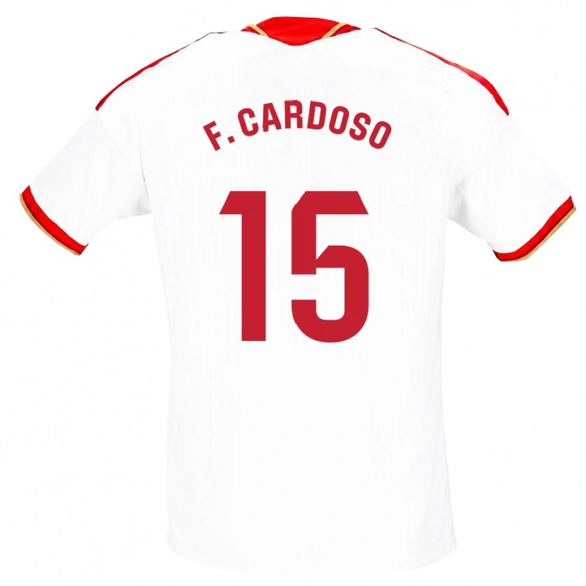 Danxen Kinderen Fábio Cardoso #15 Wit Rood Thuisshirt Thuistenue 2026/27 T-Shirt