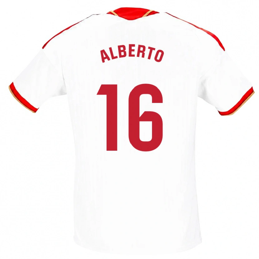 Danxen Kinderen Alberto González #16 Wit Rood Thuisshirt Thuistenue 2026/27 T-Shirt