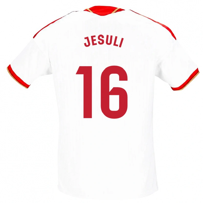 Danxen Kinderen Jesuli #16 Wit Rood Thuisshirt Thuistenue 2026/27 T-Shirt