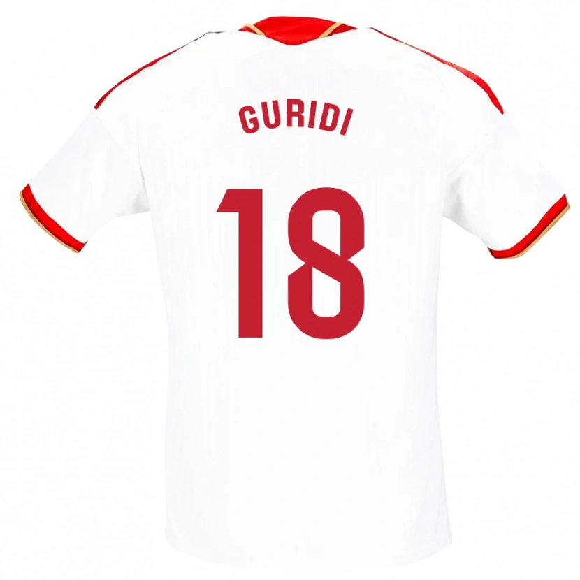 Danxen Kinderen Jon Guridi #18 Wit Rood Thuisshirt Thuistenue 2026/27 T-Shirt