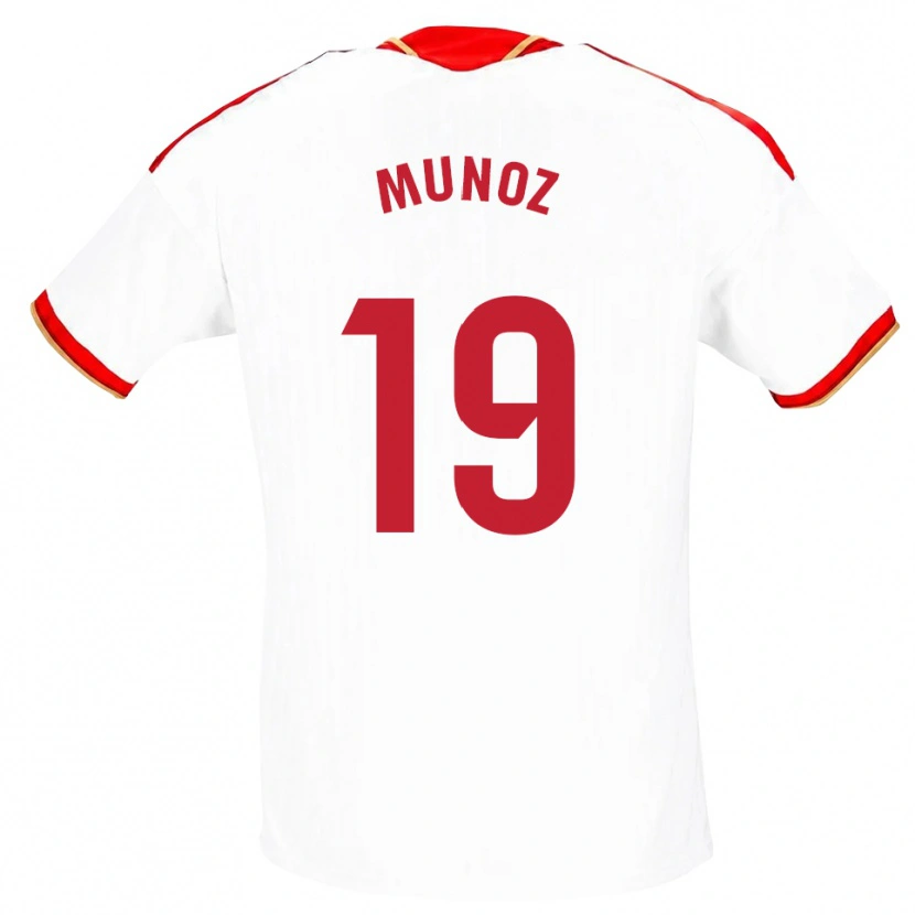 Danxen Kinderen Iker Muñoz #19 Wit Rood Thuisshirt Thuistenue 2026/27 T-Shirt