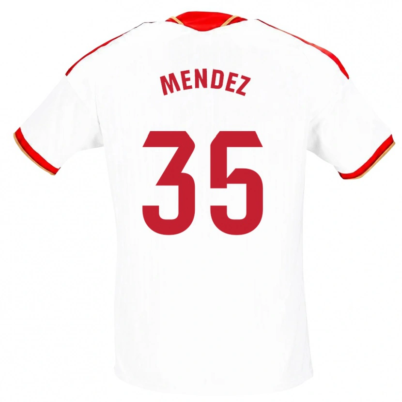 Danxen Kinderen Tomás Méndez #35 Wit Rood Thuisshirt Thuistenue 2026/27 T-Shirt