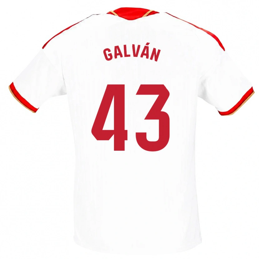 Danxen Kinderen Arnaudis Galván #43 Wit Rood Thuisshirt Thuistenue 2026/27 T-Shirt