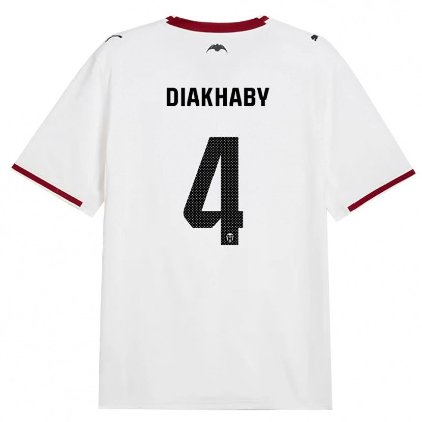 Danxen Kinderen Mouctar Diakhaby #4 Zwart Wit Rood Geel Thuisshirt Thuistenue 2026/27 T-Shirt