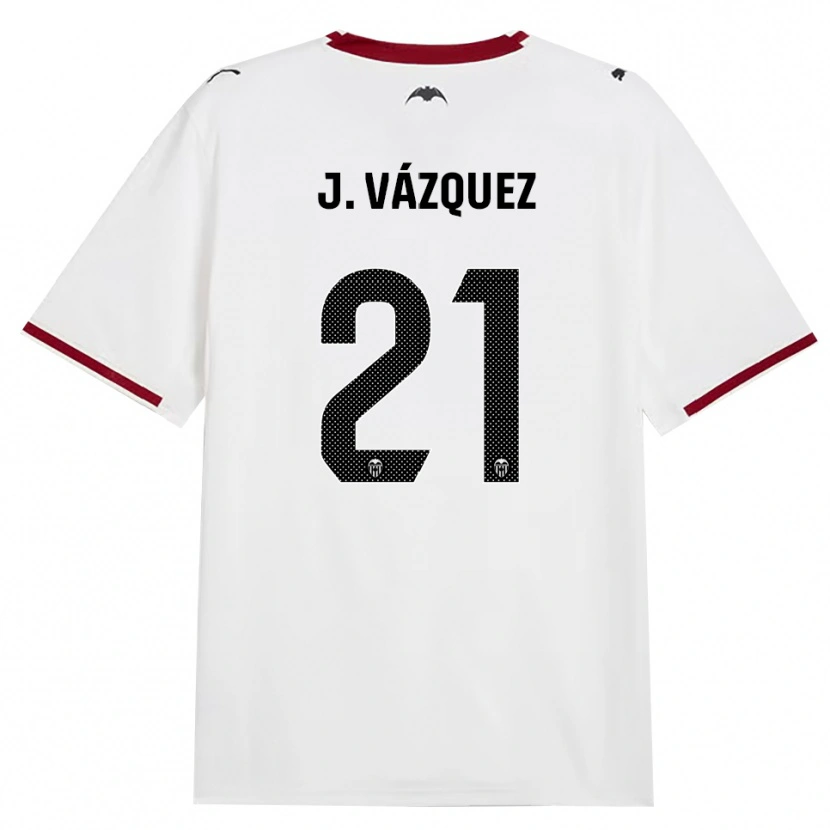 Danxen Kinderen Jesús Vázquez #21 Zwart Wit Rood Geel Thuisshirt Thuistenue 2026/27 T-Shirt