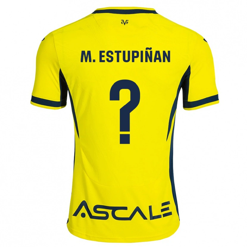 Danxen Kinderen Marta Estupiñan Santana #0 Geel Zwart Rood Thuisshirt Thuistenue 2026/27 T-Shirt