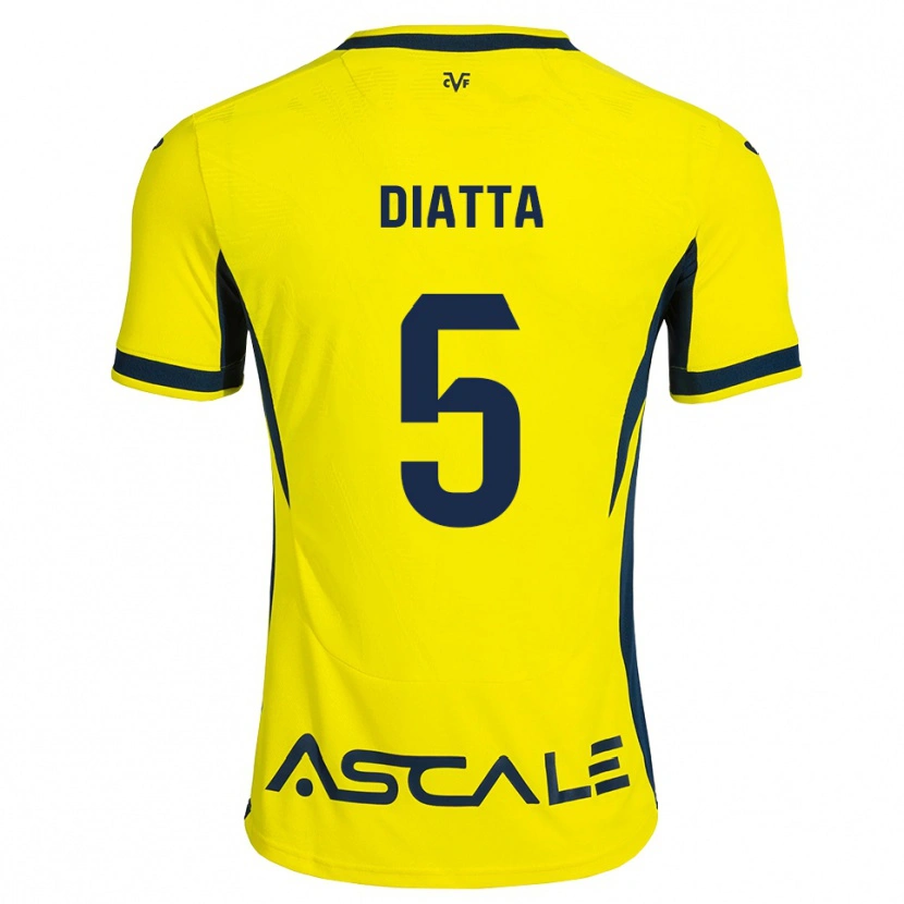 Danxen Kinderen Alassane Diatta #5 Geel Zwart Rood Thuisshirt Thuistenue 2026/27 T-Shirt