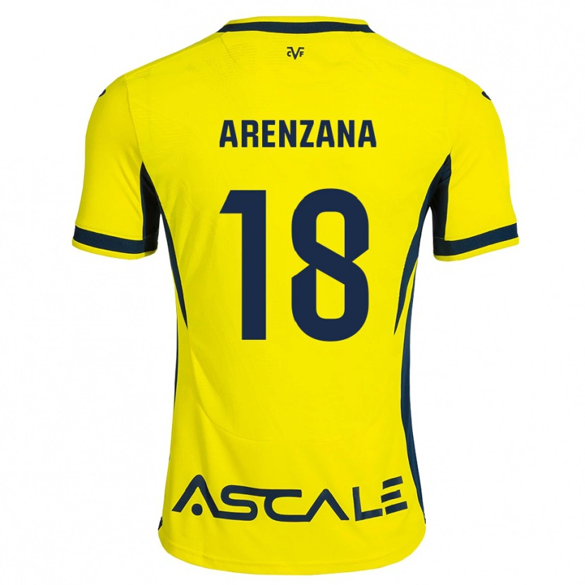 Danxen Kinderen Pablo Arenzana #18 Geel Zwart Rood Thuisshirt Thuistenue 2026/27 T-Shirt