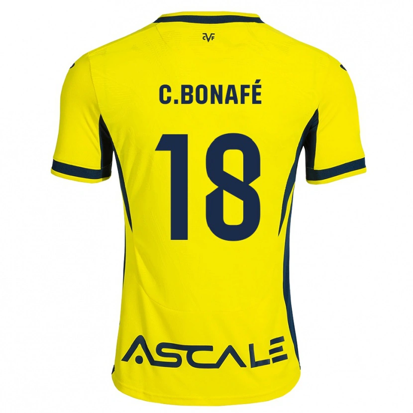 Danxen Kinderen César Bonafé #18 Geel Zwart Rood Thuisshirt Thuistenue 2026/27 T-Shirt
