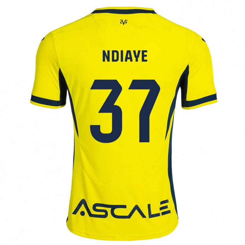 Danxen Kinderen Serigne Ndiaye #37 Geel Zwart Rood Thuisshirt Thuistenue 2026/27 T-Shirt