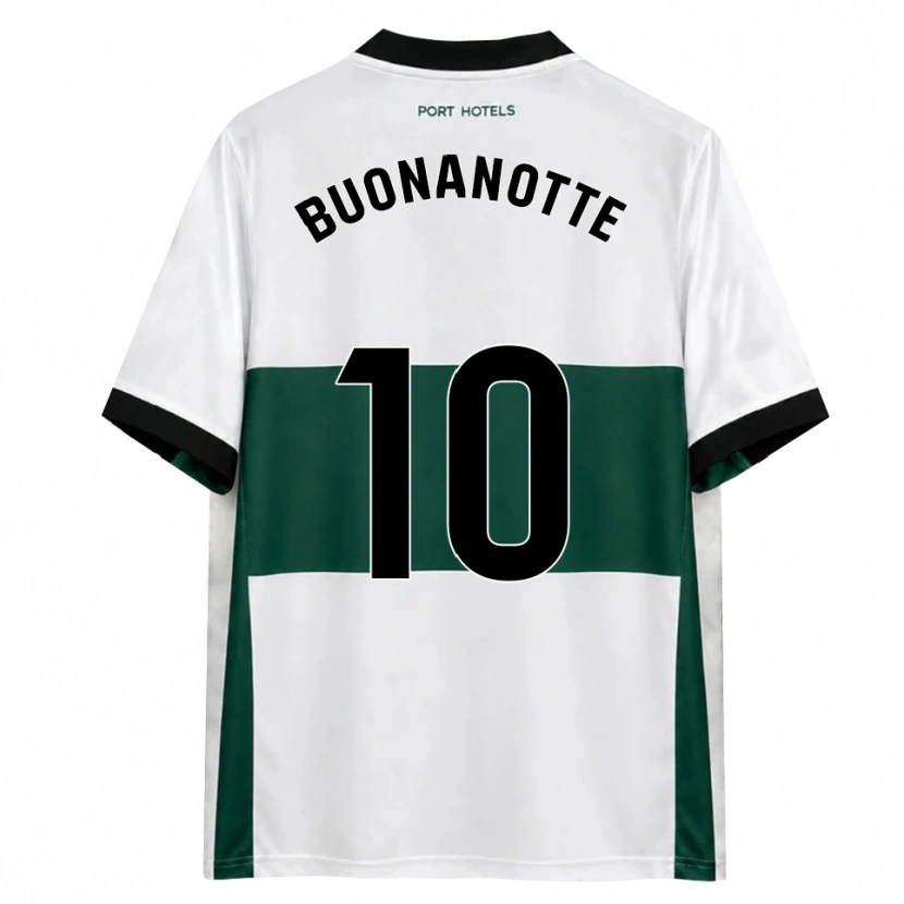 Danxen Kinderen Facundo Buonanotte #10 Groen Wit Rood Thuisshirt Thuistenue 2026/27 T-Shirt