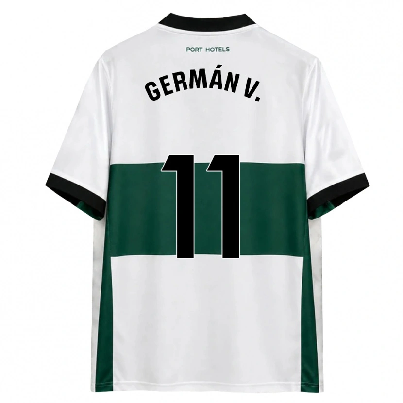 Danxen Kinderen Germán Valera #11 Groen Wit Rood Thuisshirt Thuistenue 2026/27 T-Shirt