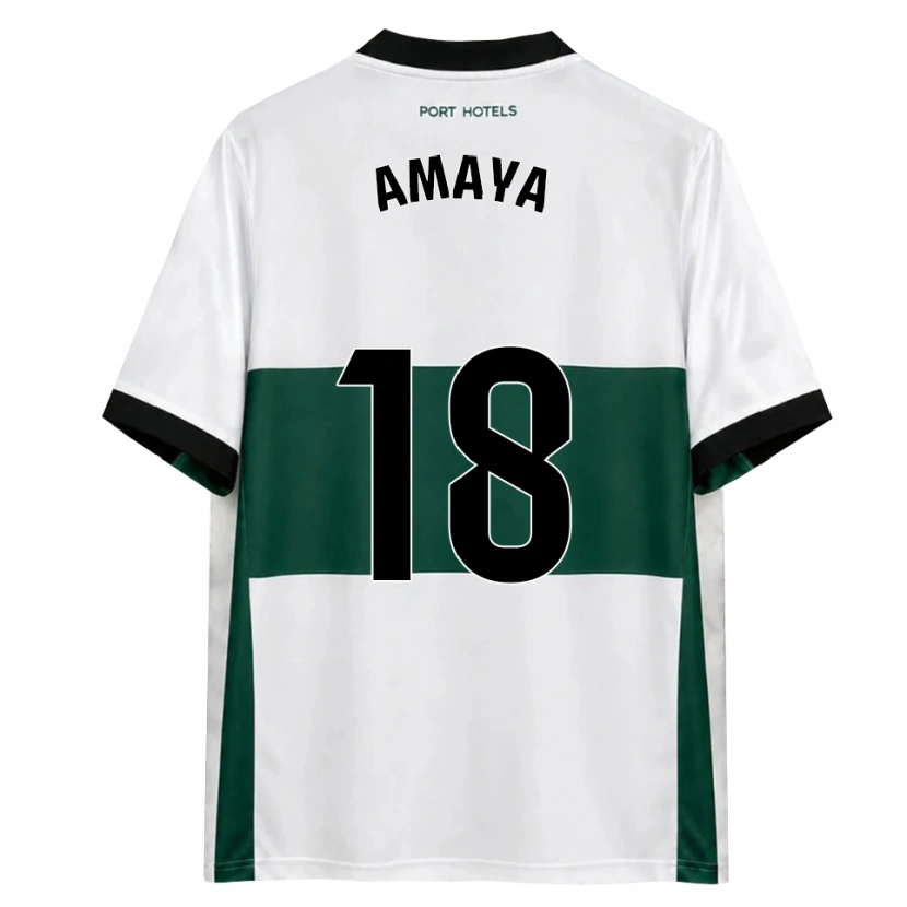 Danxen Kinderen María Amaya #18 Groen Wit Rood Thuisshirt Thuistenue 2026/27 T-Shirt