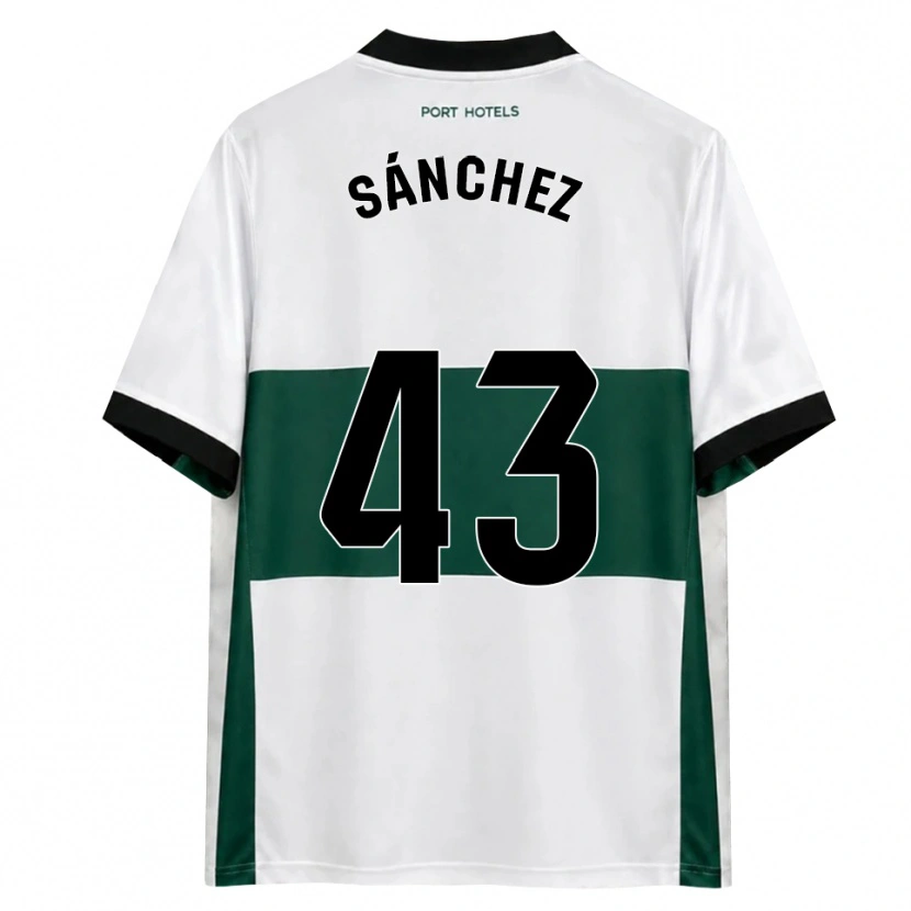 Danxen Kinderen Diego Sánchez #43 Groen Wit Rood Thuisshirt Thuistenue 2026/27 T-Shirt