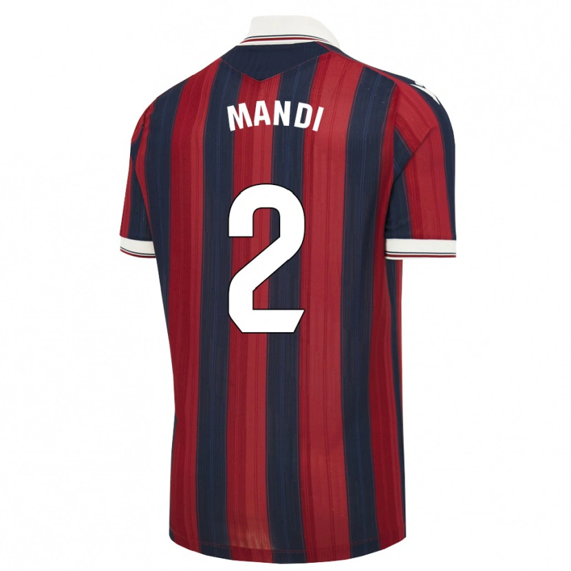 Danxen Kinderen Aïssa Mandi #2 Middernachtblauw Rood Thuisshirt Thuistenue 2026/27 T-Shirt
