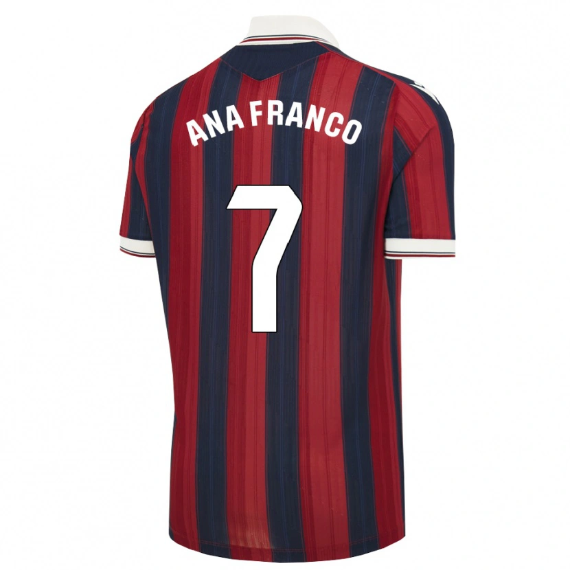 Danxen Kinderen Ana Franco De La Vega #7 Middernachtblauw Rood Thuisshirt Thuistenue 2026/27 T-Shirt