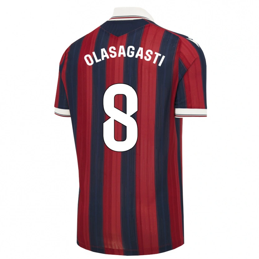 Danxen Kinderen Jon Ander Olasagasti #8 Middernachtblauw Rood Thuisshirt Thuistenue 2026/27 T-Shirt