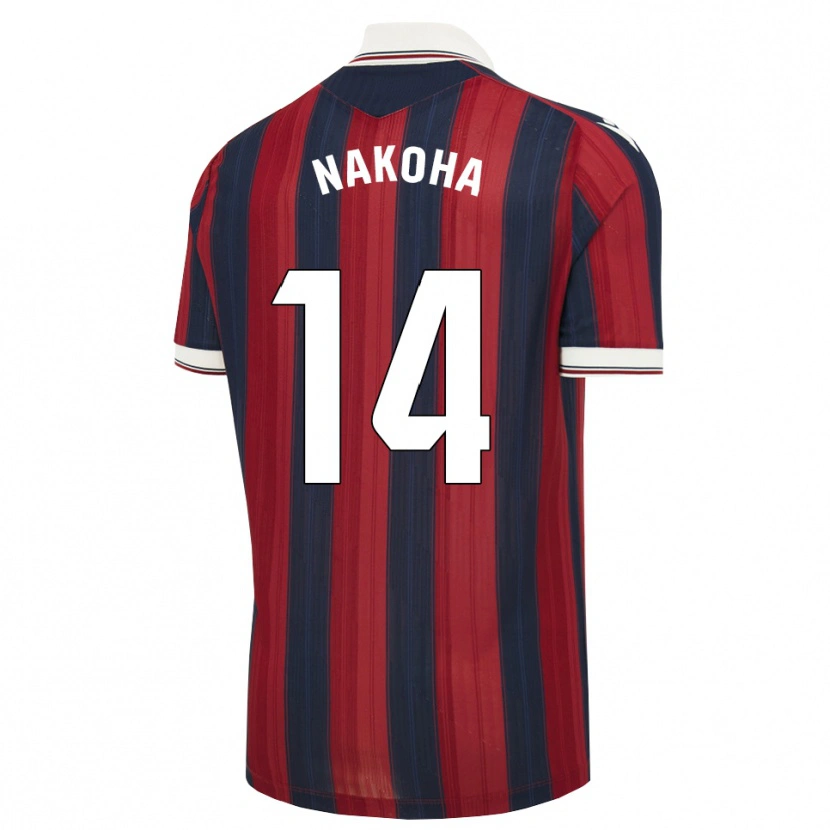 Danxen Kinderen Huseini Nakoha #14 Middernachtblauw Rood Thuisshirt Thuistenue 2026/27 T-Shirt