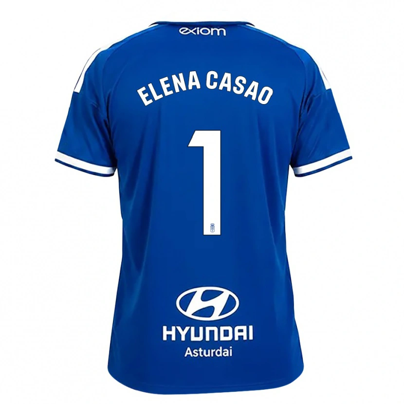 Danxen Kinderen Elena Casao López #1 Mediumblauw Wit Thuisshirt Thuistenue 2026/27 T-Shirt